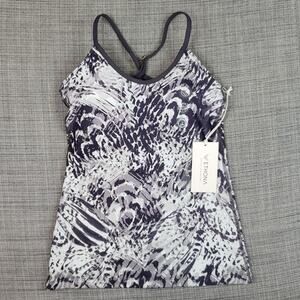 Ethona abstract print athletic top XS